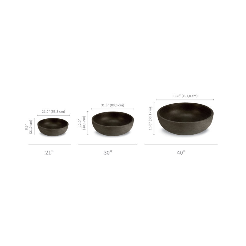 Orinoco Double Walled Plastic Planter Bowl for Indoor/Outdoor