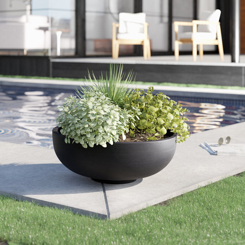 Orinoco Double Walled Plastic Planter Bowl for Indoor/Outdoor